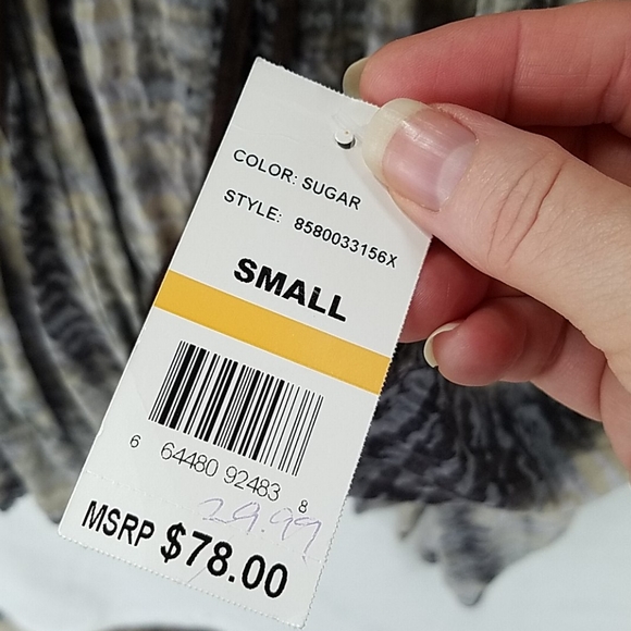 NWT One World Ladies Tied Shrug Top - Picture 6 of 8